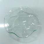 (CLEAR) BIG GLASS WAVY DISH