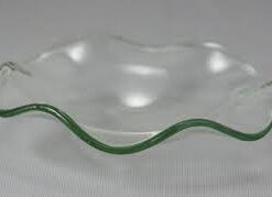 (CLEAR) SMALL GLASS WAVY DISH