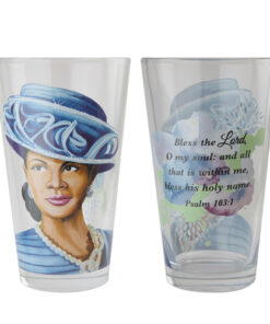 Blue Lady drinking glass
