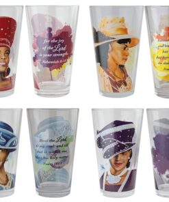 Drinking Glass Set Ladies With Hat
