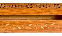 Wooden Coffin Box Vine 12"L