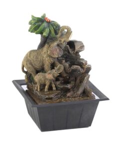 ELEPHANT FAMILY TABLETOP FOUNTAIN