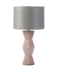 GABLE PINK RIDGES TABLE LAMP