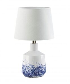 WHITE AND BLUE SPLASH TABLE LAMP