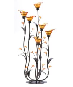 AMBER CALLA LILY CANDLEHOLDER