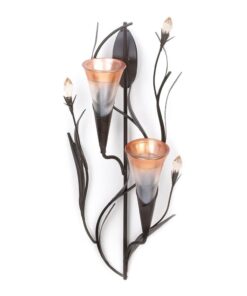 DAWN LILIES CANDLE WALL SCONCE