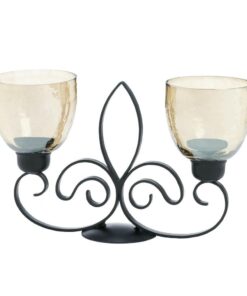 FLEUR DE LIS DUAL CANDLEHOLDER
