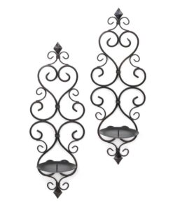 FLEUR-DE-LIS WALL SCONCE DUO