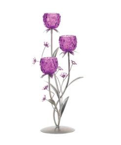 FUCHSIA BLOOMS CANDLEHOLDER