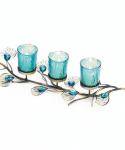 PEACOCK INSPIRED CANDLE TRIO