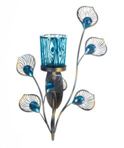 PEACOCK INSPIRED SINGLE SCONCE