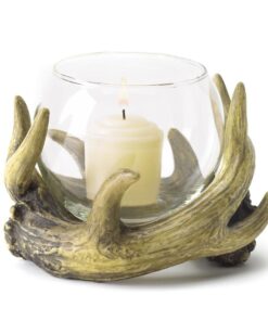 RUSTIC ANTLER CANDLEHOLDER