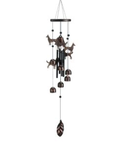 26 BRONZE DOGS WIND CHIMES