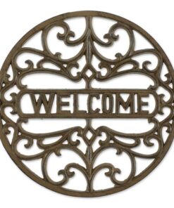 WELCOME CAST IRON STEPPING STONE