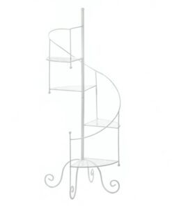 WHITE SPIRAL SHOWCASE PLANT STAND