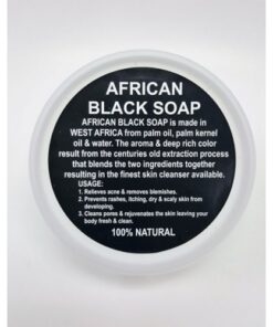 African Raw Black Soap (Jar),Plastic Round Jar