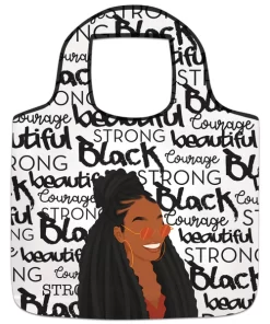 BLACK AND BEAUTIFUL REUSABLE BAG