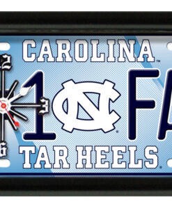 NORTH CAROLINA TARHEELS CLOCK