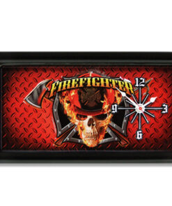 FIRE DEPARTMENT CLOCK Skull