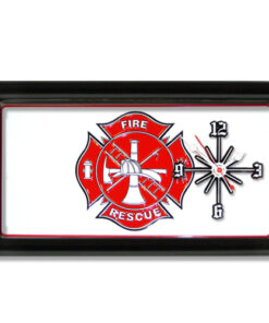 FIRE DEPARTMENT CLOCK White