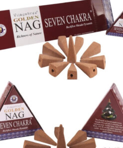 Golden 7 Chakras Back Flow cones