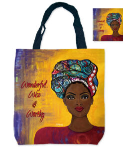 WONDERFUL, WISE & WORTHY FOLDABLE CANVAS SHOPPING BAGS