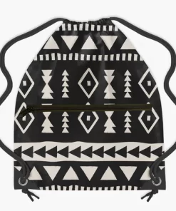 MUDCLOTH DRAWSTRING BACKPACK